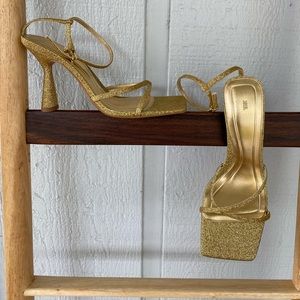 Zara Gold Sparkly Heels